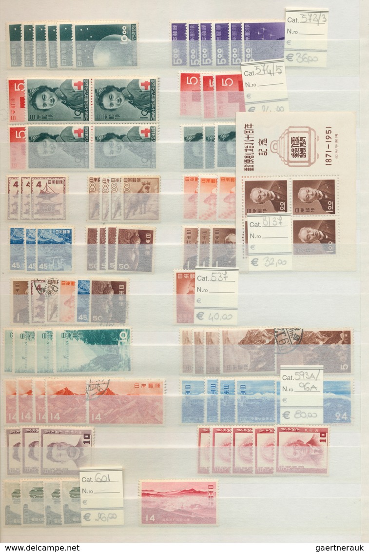 00370 Japan: 1871-1980, Collection in large stockbook starting first issues used, later issues mint and us