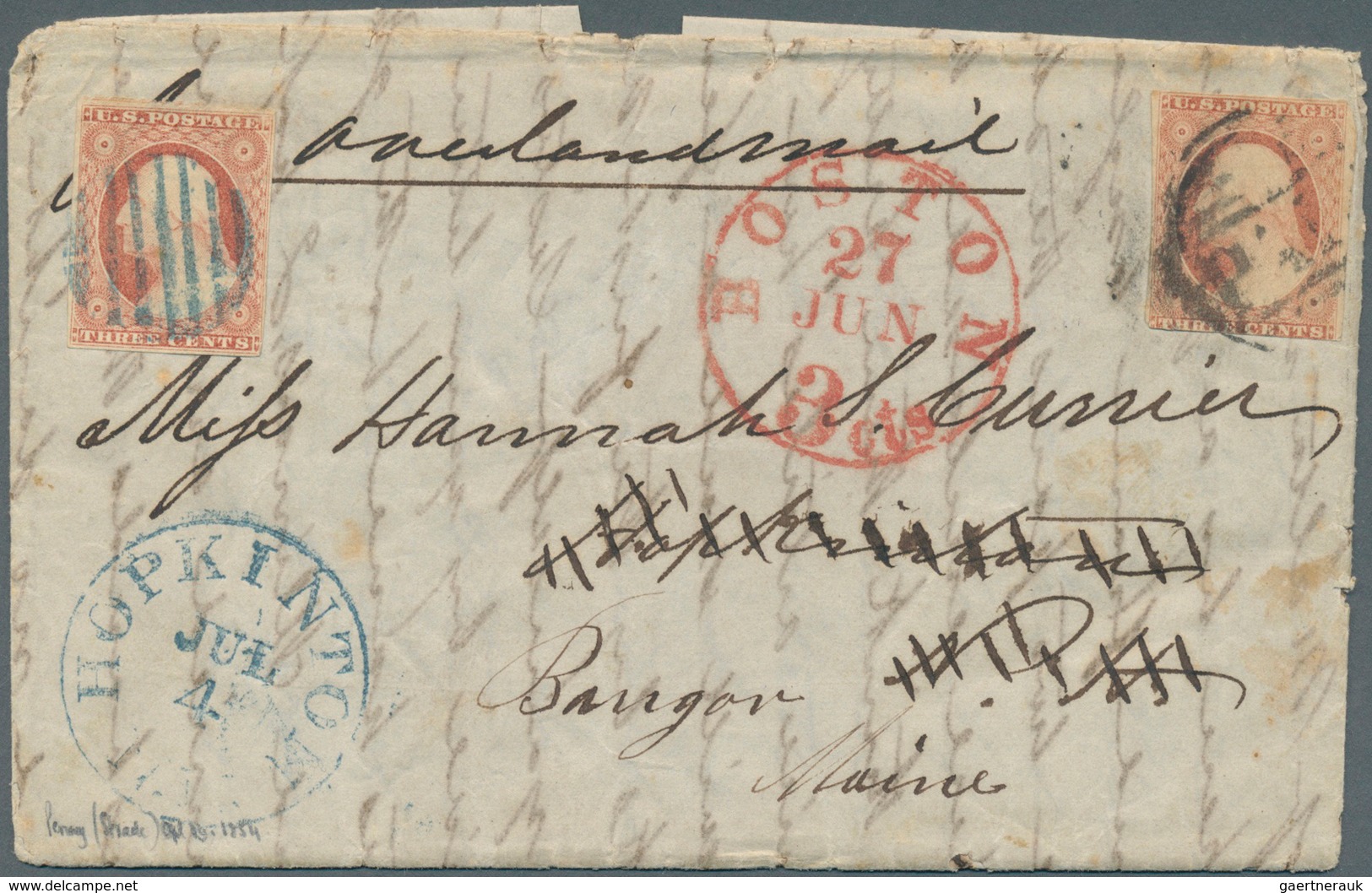 00382 Malaiische Staaten - Penang: 1854, Complete Folded Letter, Written "Penang 19th April 1854", With Ms - Penang