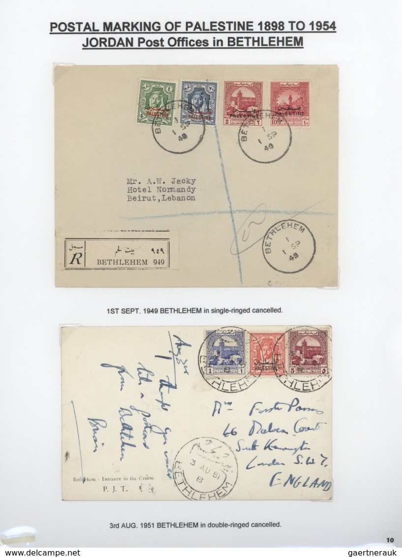 00390 Palästina: 1898-1954, Exhibition Collection "HOLYLAND PALESTINE POSTAL MARKINGS FROM 1898 to 1954" o