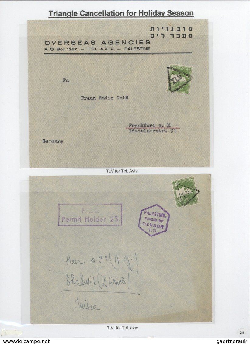 00390 Palästina: 1898-1954, Exhibition Collection "HOLYLAND PALESTINE POSTAL MARKINGS FROM 1898 to 1954" o