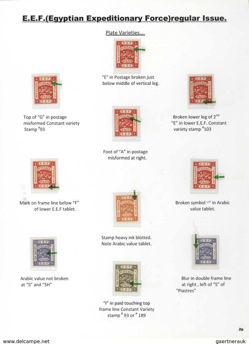 00391 Palästina: 1918-1927, Exhibition Collection "PALESTINE STAMPS & COVERS FROM 1918 - 1927" on 80 leave