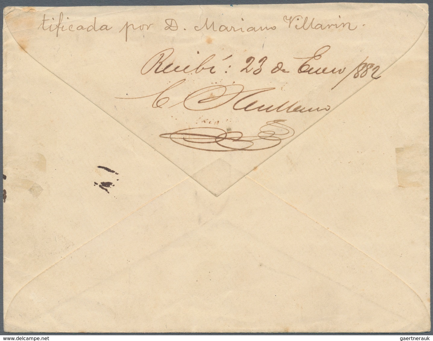 00407 Philippinen: 1879/80, 250 Mils.brown, 2 ½ Cts Brown (horizontal Pair), On Registered Cover From Capi - Philippinen