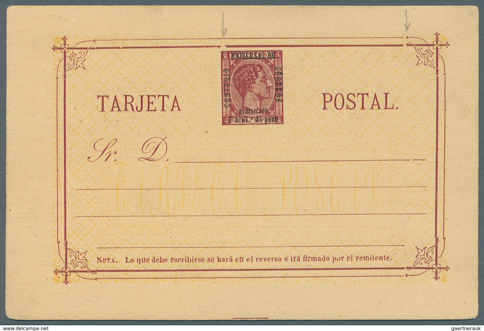 00409 Philippinen: 1880 UPU Surcharge 3c/50c, Tied By Oval Cancel Of Crosses In Association With Manila Di - Philippines