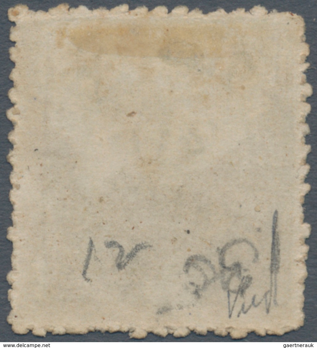 00422 Portugiesisch-Indien: 1871, Type II, 40 R. Dark Blue On Thick Paper, Double Impression Of Value, Unu - Inde Portugaise