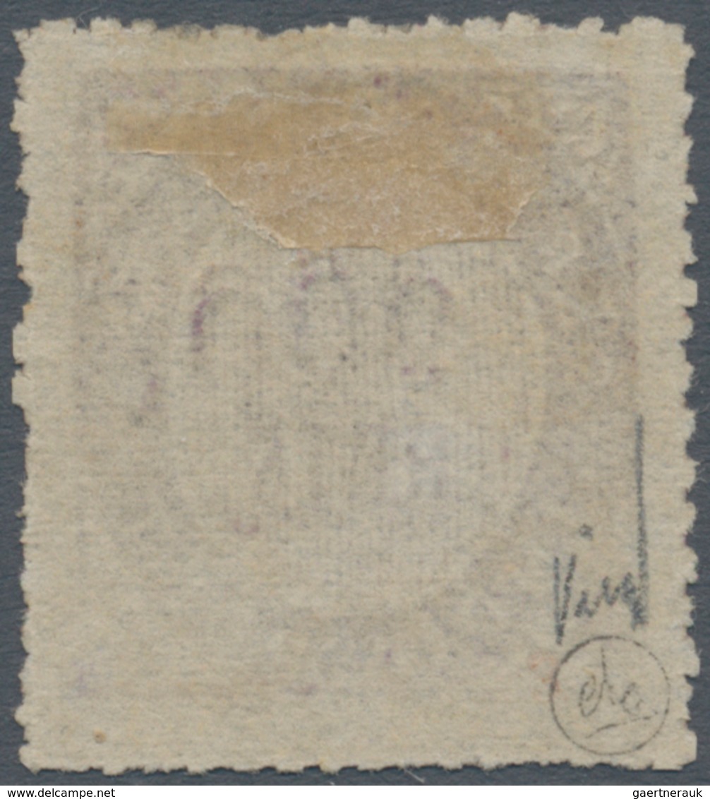 00431 Portugiesisch-Indien: 1873, Type IA, 900 R. Dark Violet, Double Impression Of Value, Unused No Gum, - India Portoghese