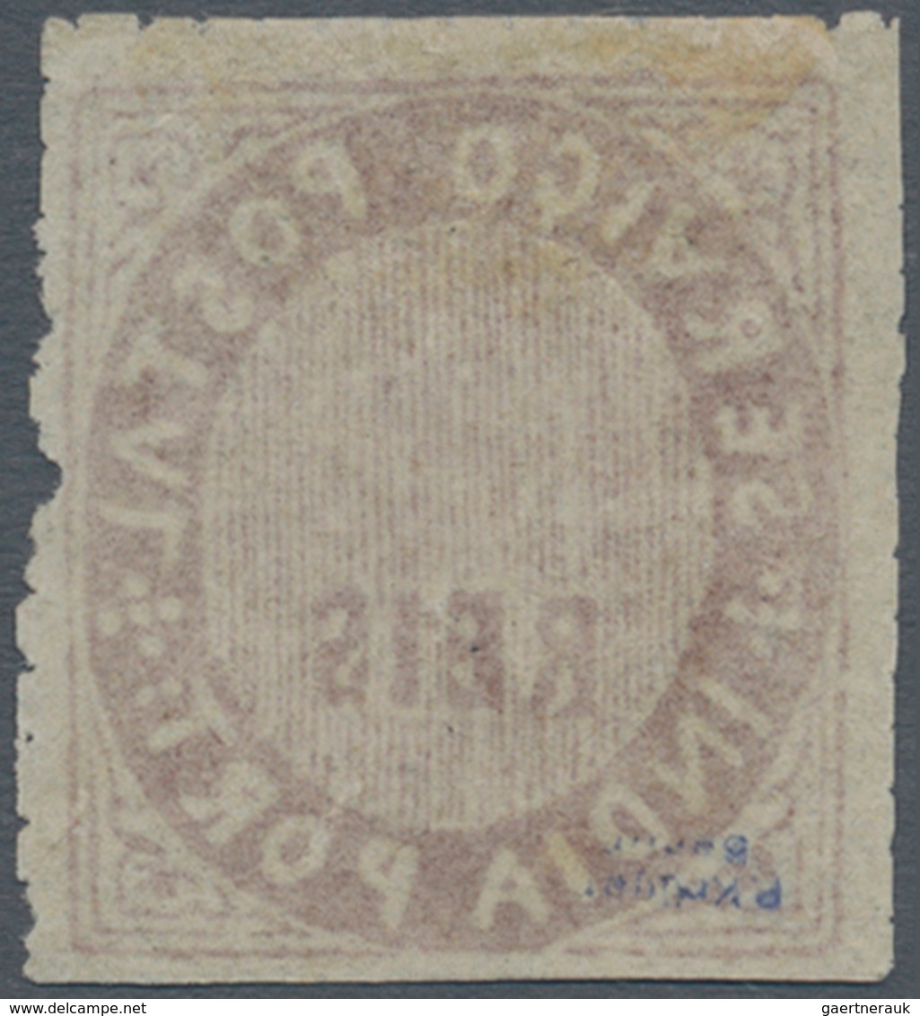 00436 Portugiesisch-Indien: 1876, Type II B Violet High Values Design Without Imprint Of Value, Unused No - Inde Portugaise