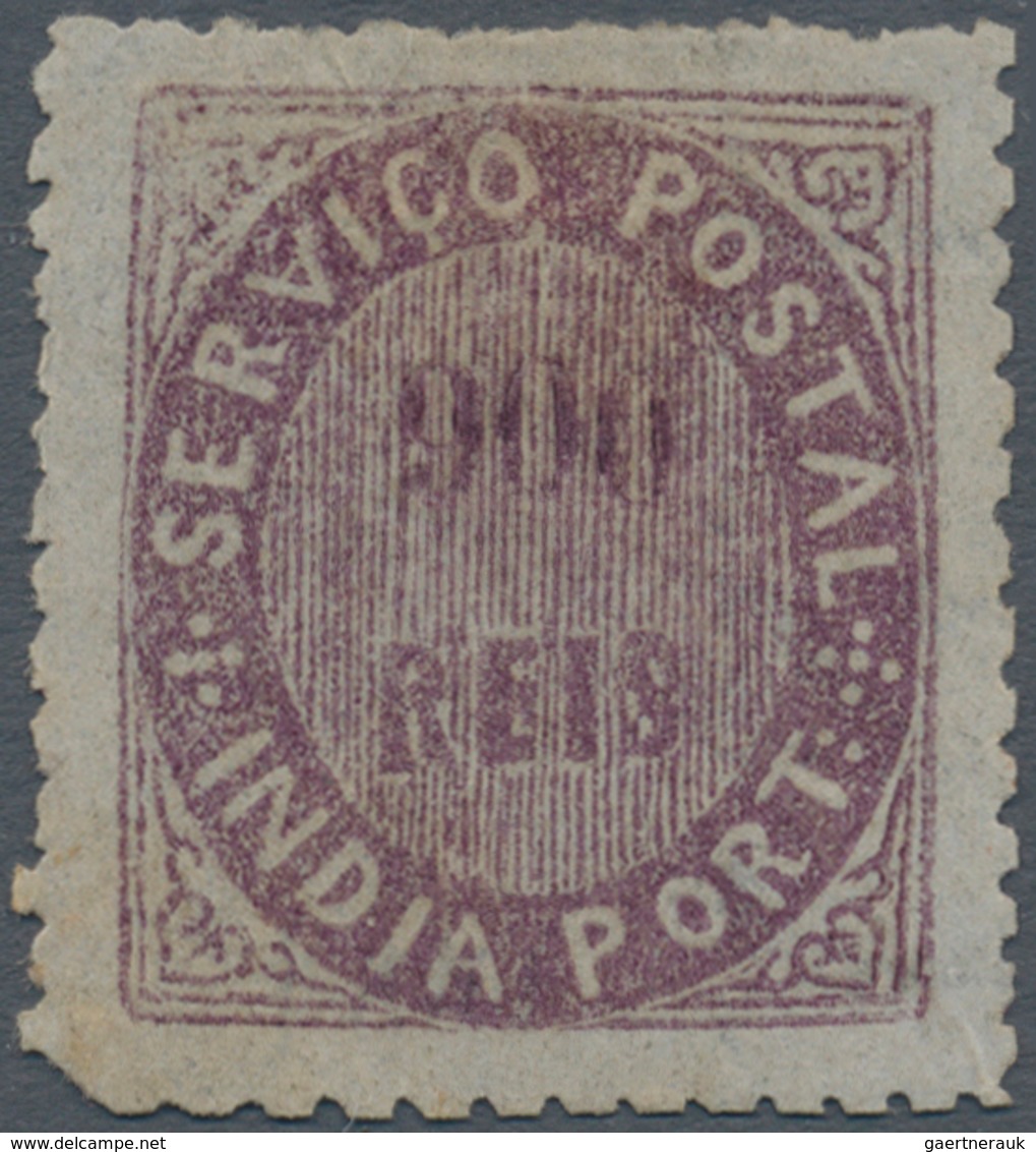 00437 Portugiesisch-Indien: 1876, Type IIB, 30 R. Violet With Part Sheet Watermark, Unused No Gum. - Portugiesisch-Indien