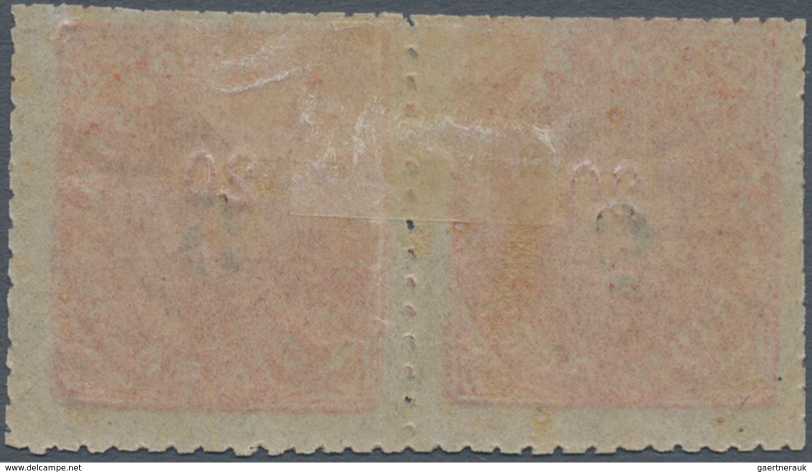 00446 Portugiesisch-Indien: 1881, Type IIB, 5 R./20 R., Local Surcharge B, A Horizontal Pair With Left Sta - Portugiesisch-Indien