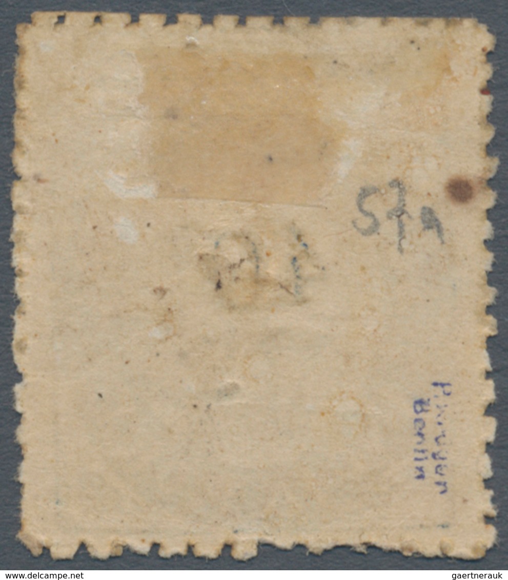 00450 Portugiesisch-Indien: 1883, Native Issues, Local Currency 4 1/2 R. On 40 R. Blue Type II, Double Sur - Portuguese India