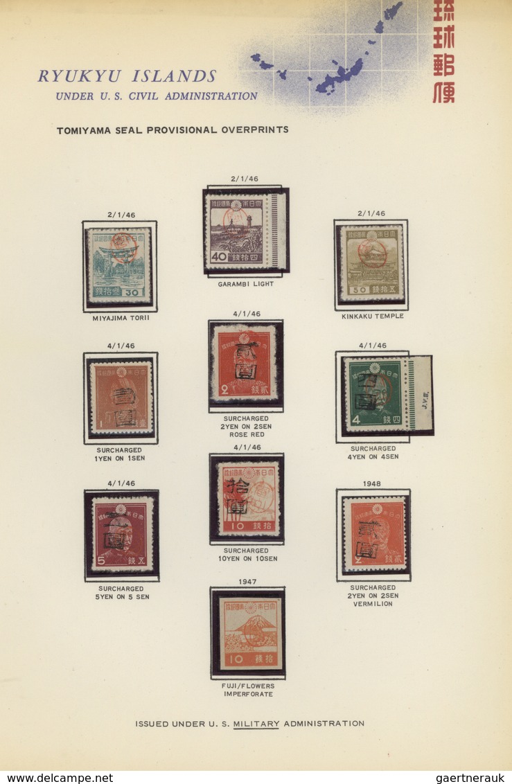 00458 Riukiu - Inseln / Ryu Kyu: 1946/1972, Specialised Mint Collection Of Many Hundred Mint O.g. Stamps, - Ryukyu Islands