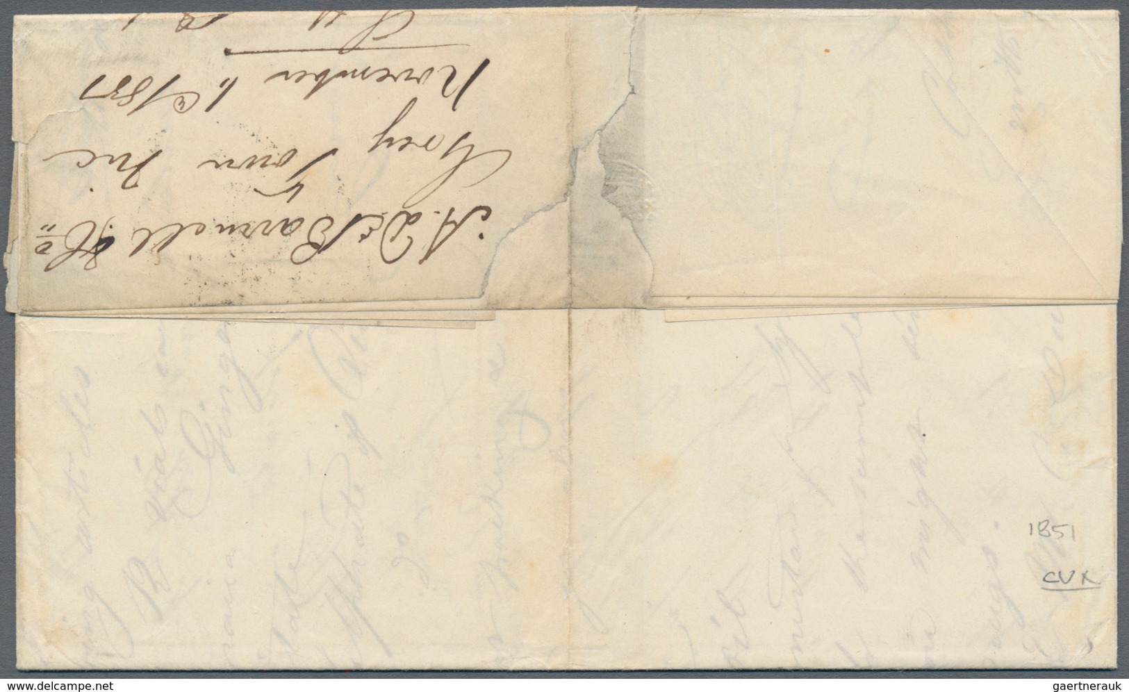 00510 Nicaragua: 1851 Entire Letter From Greytown (San Juan Del Norte) To New York By S/s "Daniel Webster" - Nicaragua