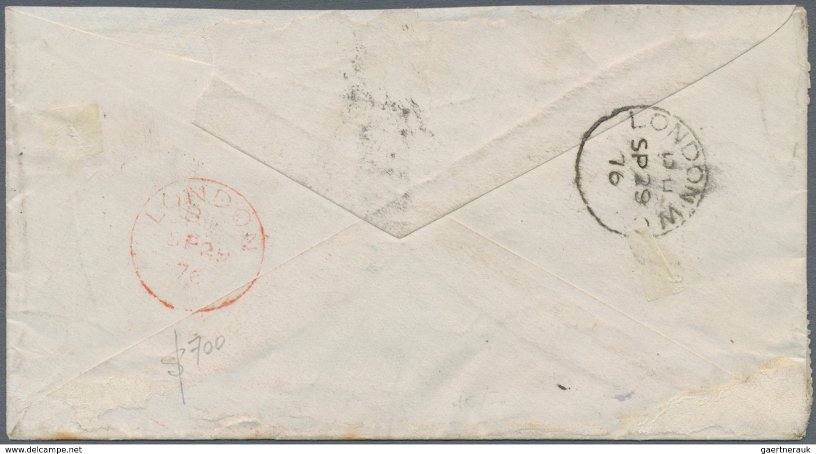00552 Argentinien: 1876 Triple-rate Cover From Buenos Aires To London Per S/s "Cotopaxi" Via Liverpool, Fr - Altri & Non Classificati