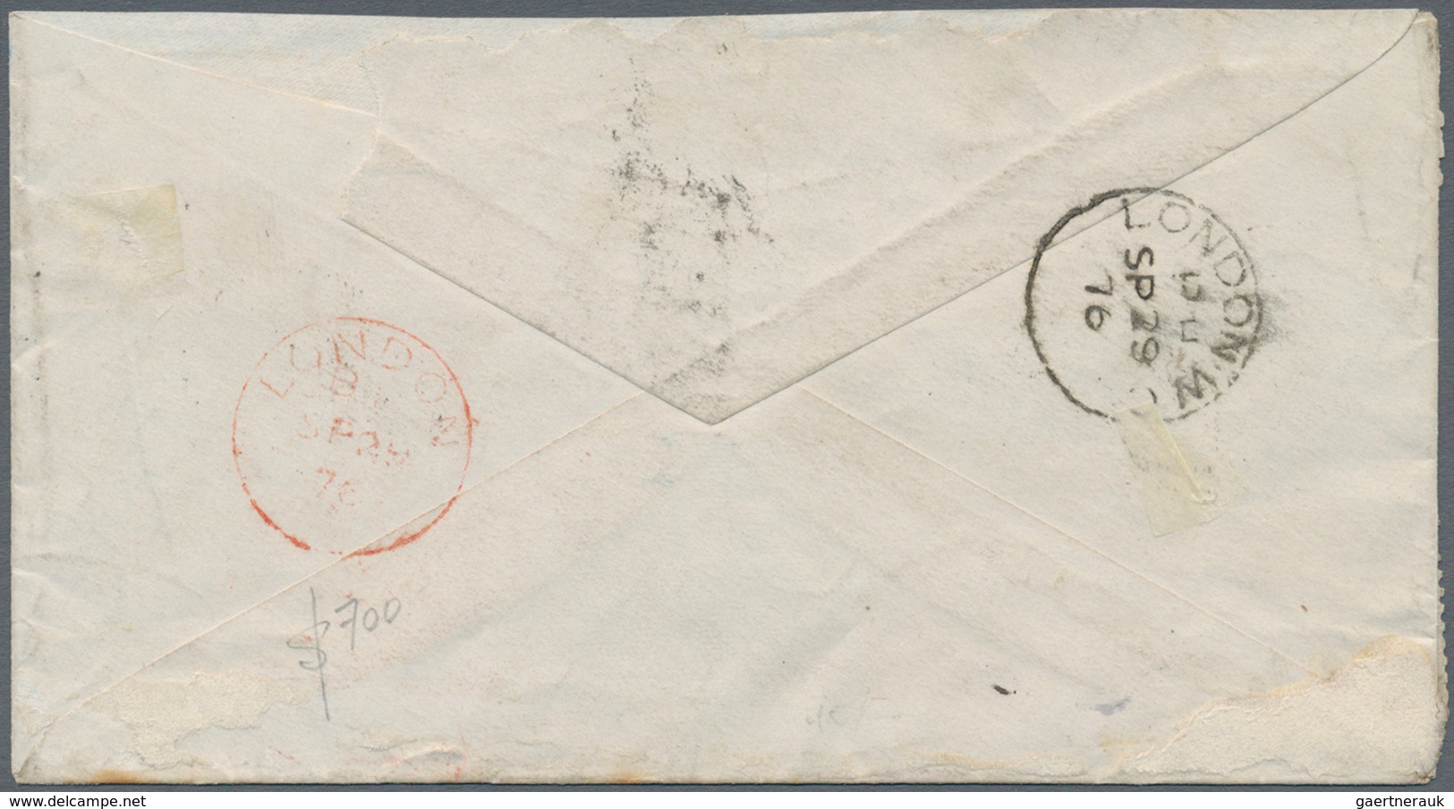 00552 Argentinien: 1876 Triple-rate Cover From Buenos Aires To London Per S/s "Cotopaxi" Via Liverpool, Fr - Autres & Non Classés