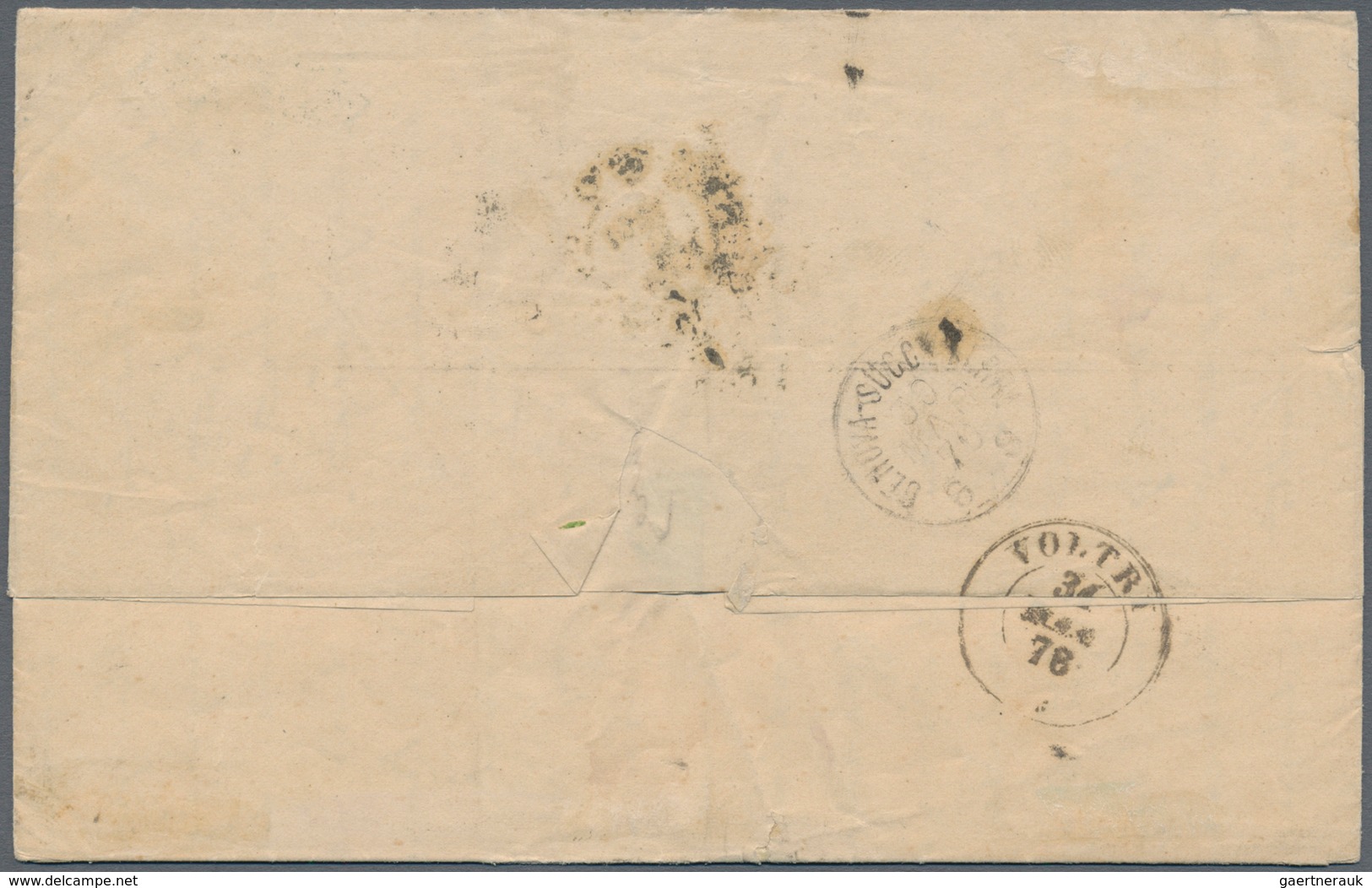 00553 Argentinien: 1876 Cover From Buenos Aires To Voltri, Italy Via Genoa By S/s "Nord America", Franked - Andere & Zonder Classificatie