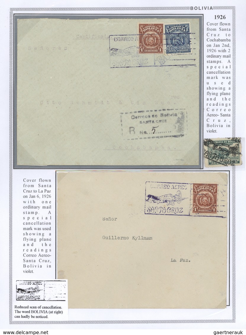 00566 Bolivien: 1923/37 - BOLIVIA AIR MAIL: A magnificent study of the evolution of air mail in Bolivia, o