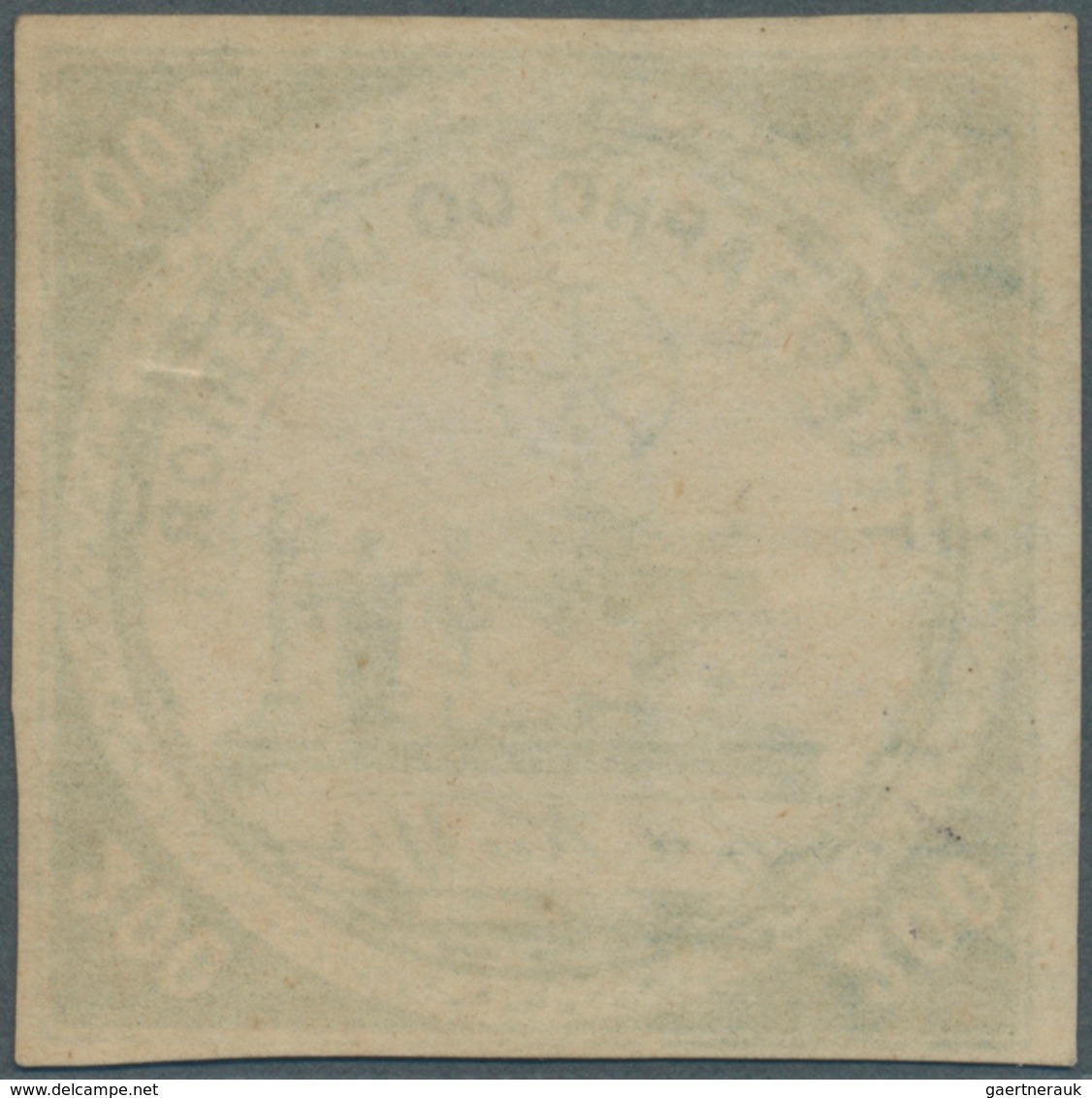 00586 Brasilien - Telegrafenmarken: 1873, 200r. Yellow-green, Wm "Lacroix Freres", Fresh Colour, Full Marg - Telegraphenmarken