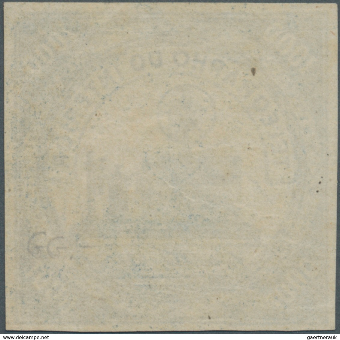 00589 Brasilien - Telegrafenmarken: 1873, 1000r. Blue, Wm "Lacroix Freres", Fresh Colour, Full Margins, Un - Télégraphes