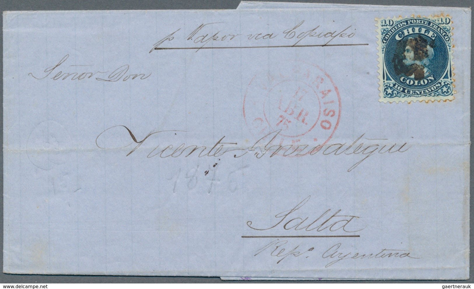 00593 Chile: 1853/1867, COLON HEADS, the outstanding collection of first issues incl. 1853 5c. used on ent