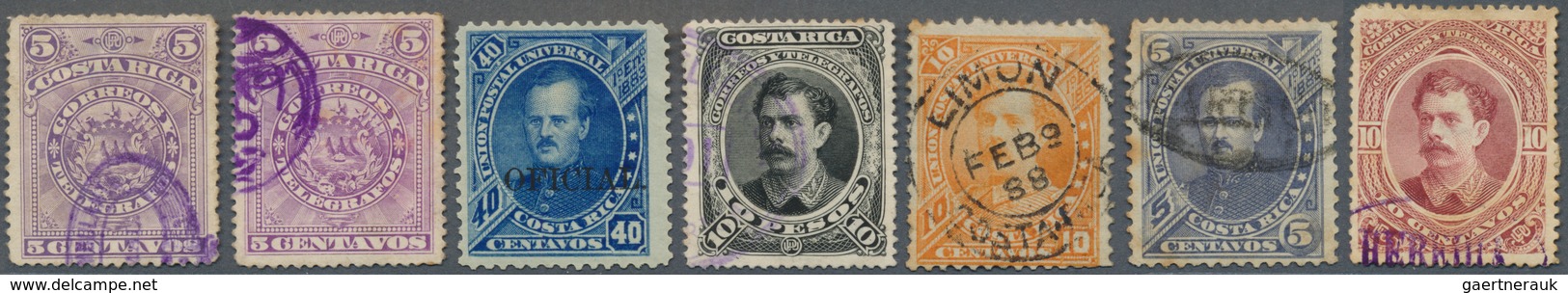 00598 Costa Rica: 1863/1870, The First Issue Specialised Collection Study, from no. 1 mint and used incl.