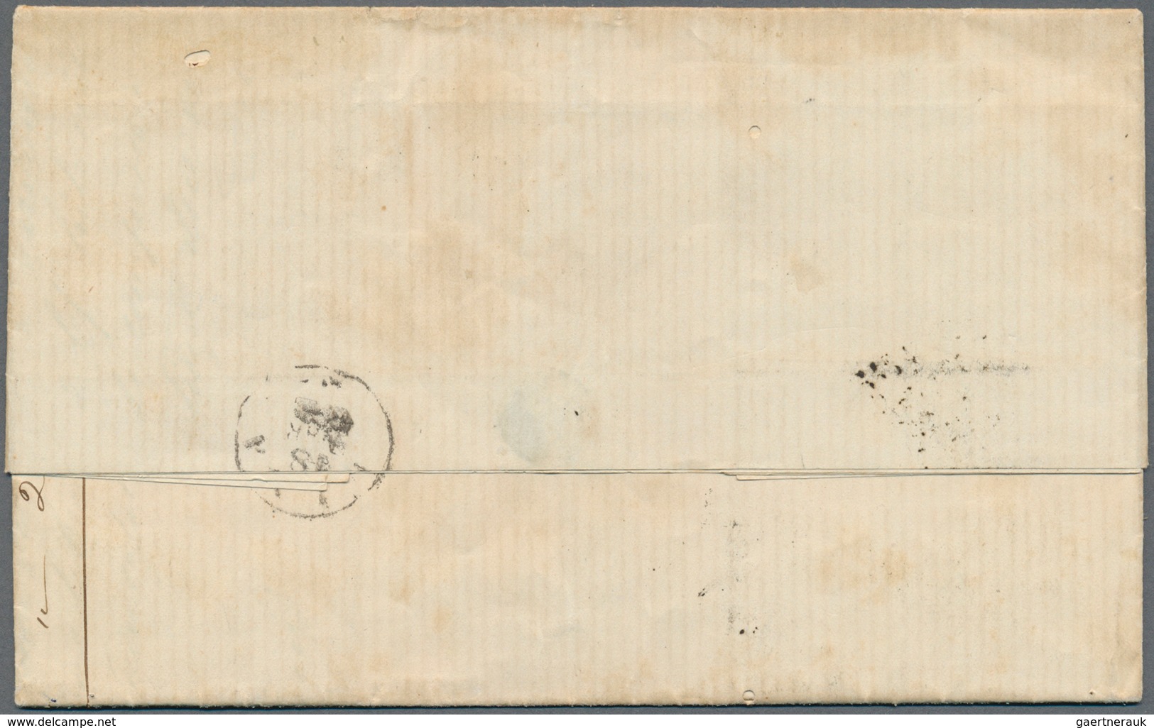 00599 Ecuador: 1872, Three Pairs 1 R. Buff And One Pair 1 R. Orange-buff On Folded Envelope Tied By Clear - Ecuador