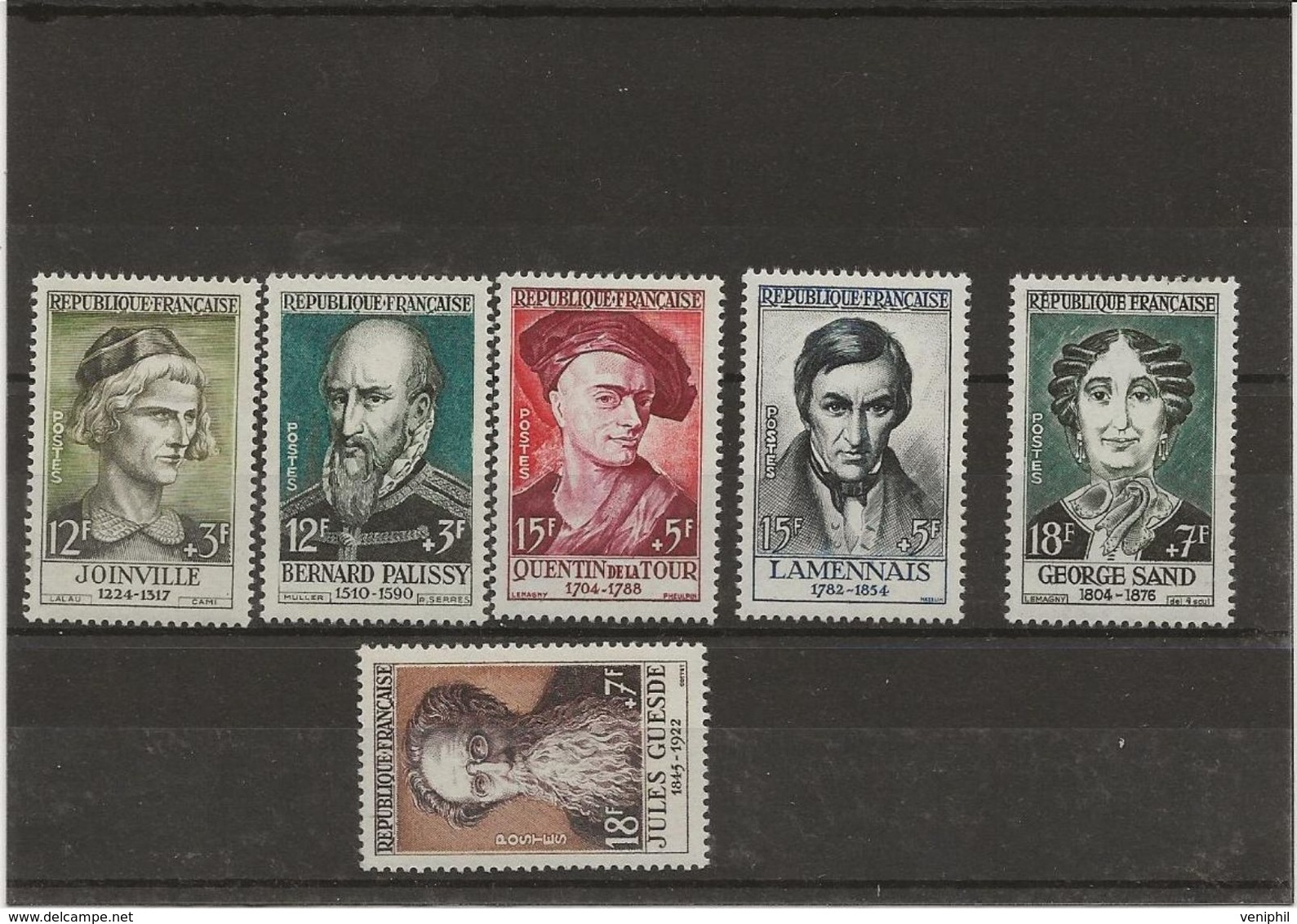 SERIE CELEBRITES N° 1108  A 1113  NEUF XX -ANNEE 1957 - COTE: 26  € - Unused Stamps