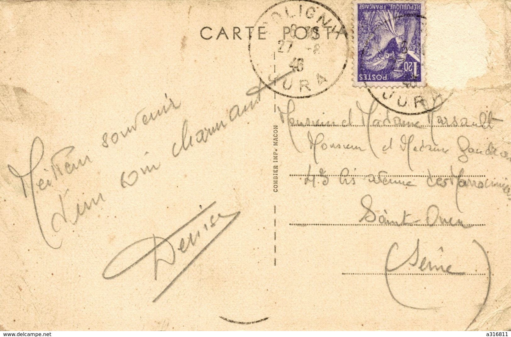 POLIGNY  ROUTE DE CHAMOLE - Poligny