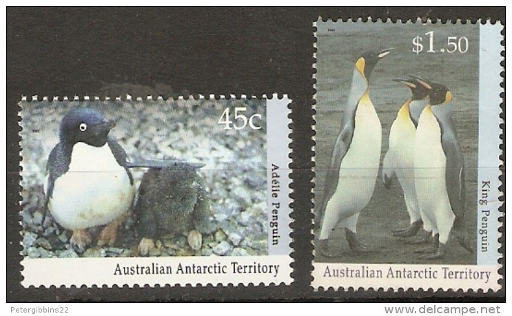 Australian Antarctic Territories  1992  SG  90,7  Penguins  Unmounted Mint - Unused Stamps