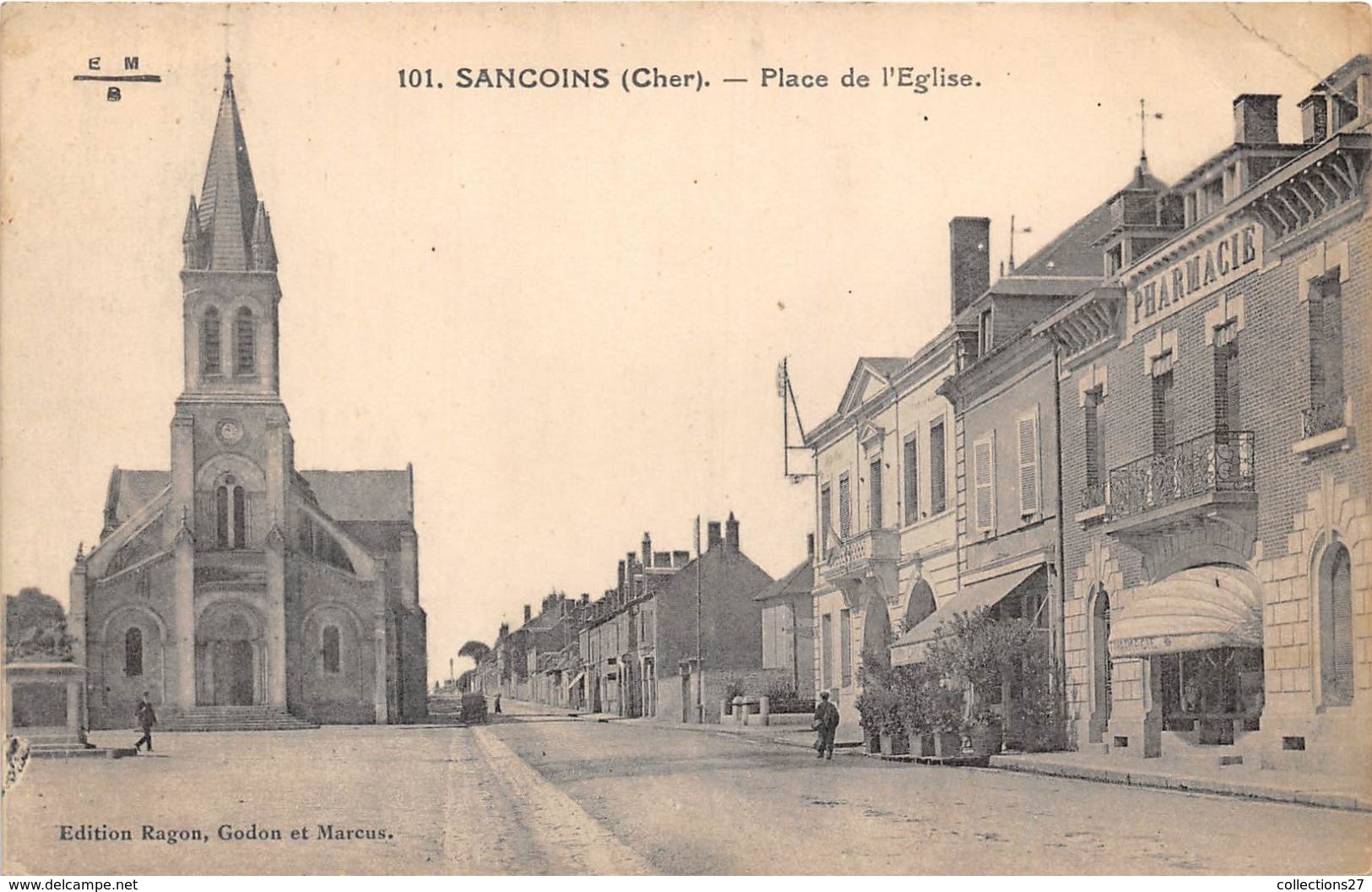 18-SANCOINS- PLACE DE L'EGLISE - Sancoins