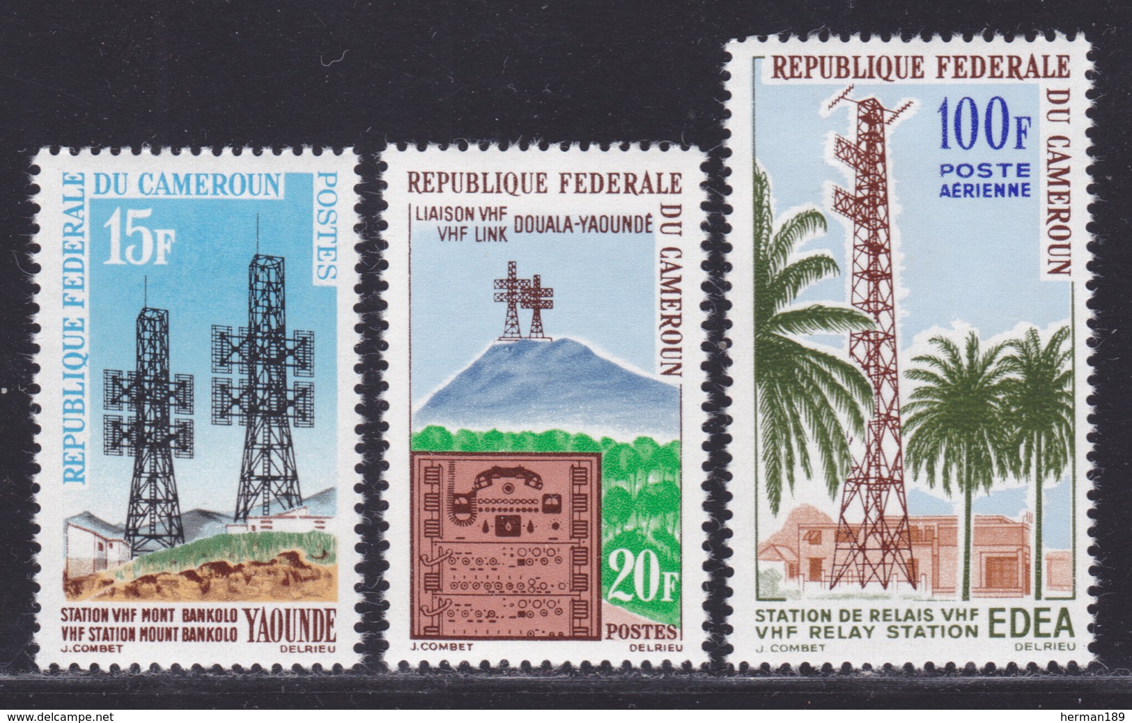 CAMEROUN N°  367 & 368, AERIENS N° 58 ** MNH Neufs Sans Charnière, TB (D7519) Liaison Hertzienne Douala-Yaoundé 1963 - Kameroen (1960-...)