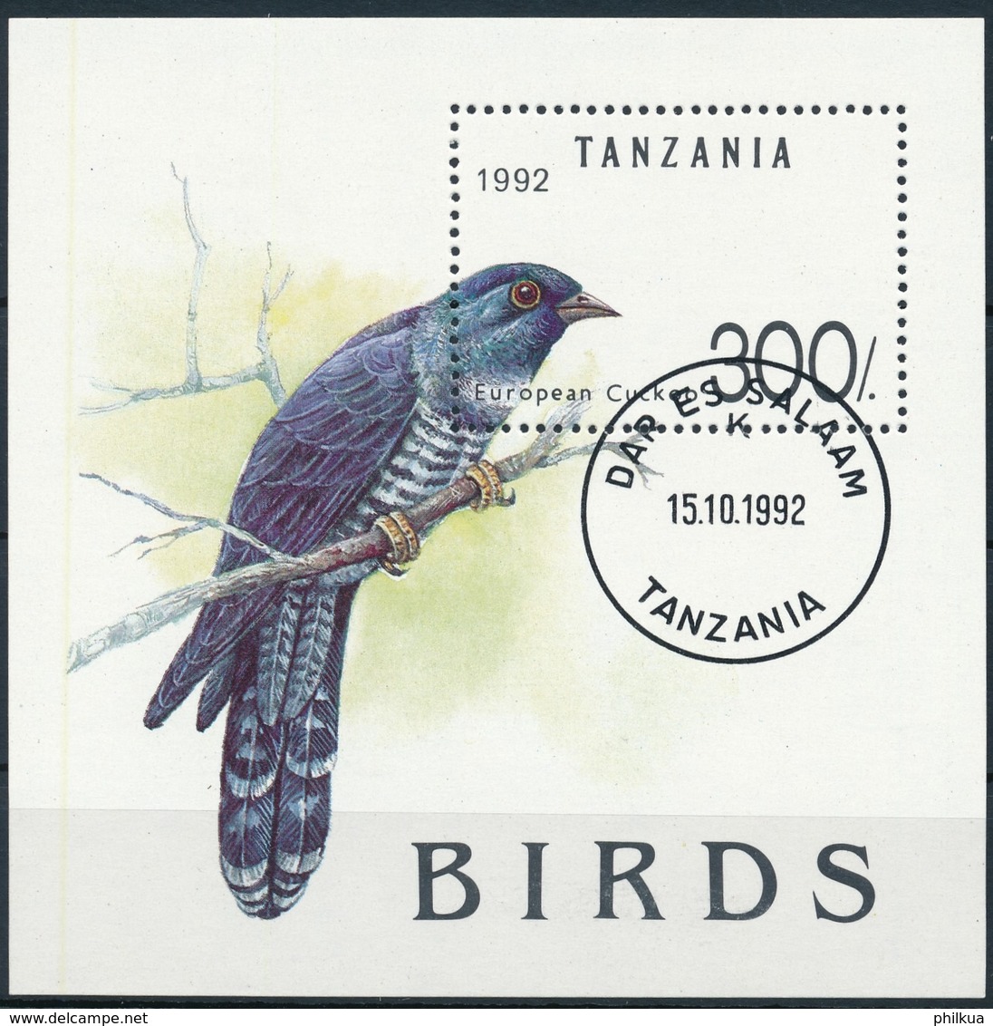 Bl. 190 Tansania Einwandfreie Erhaltung Mit ET-Stempel - Dar Es Salaam - Europäischer Kuckuck - Cuculi, Turaco