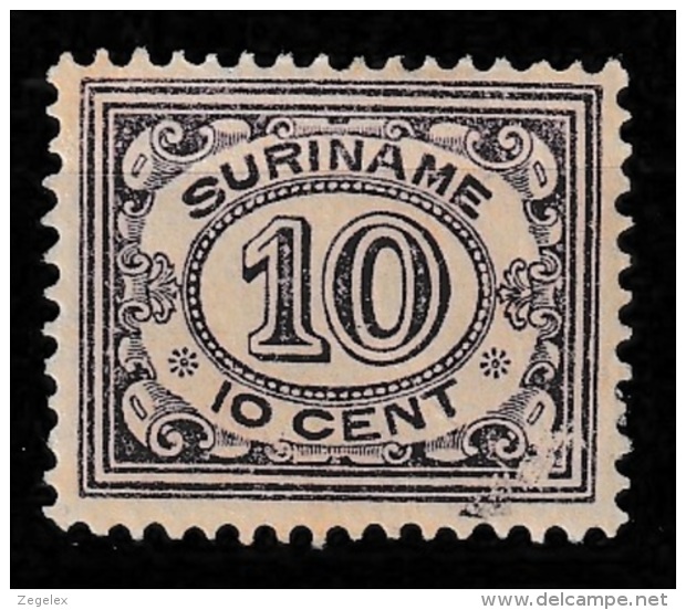 Suriname 1913-1931 Cijfers. 10ct NVPH 85 MH/* Ongestempeld - Suriname ... - 1975