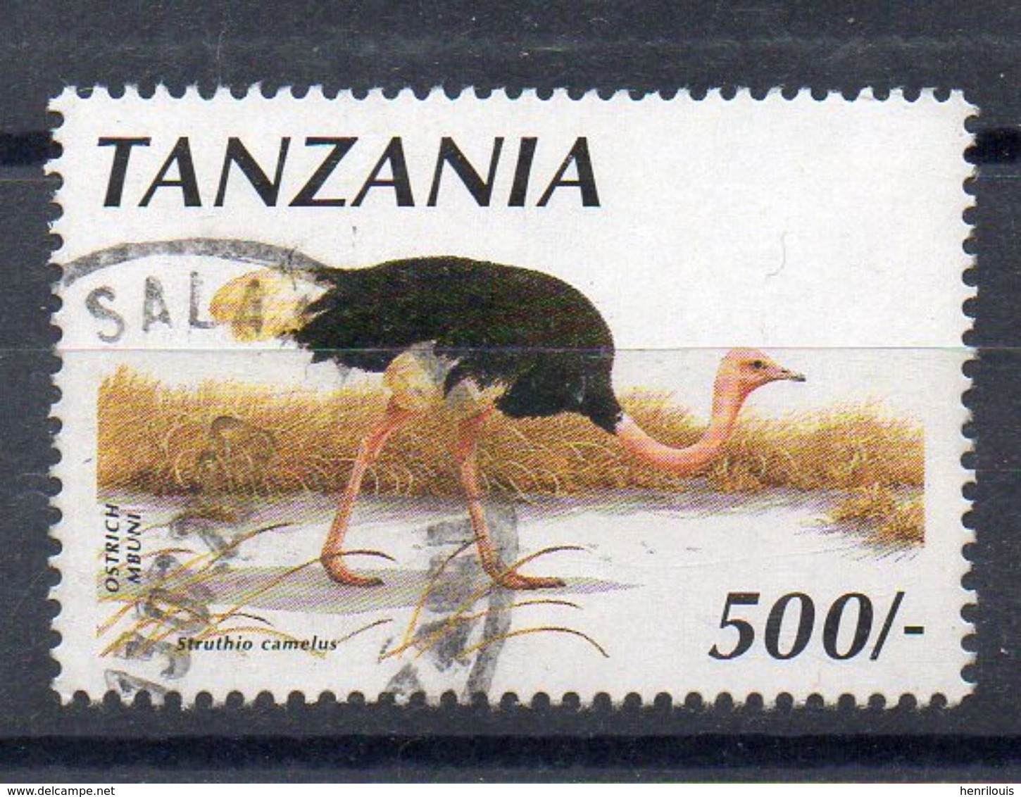 TANZANIE     Timbre De 1990 ( Ref 5484 ) Animaux Sauvages- Autruche - Ouganda (1962-...)