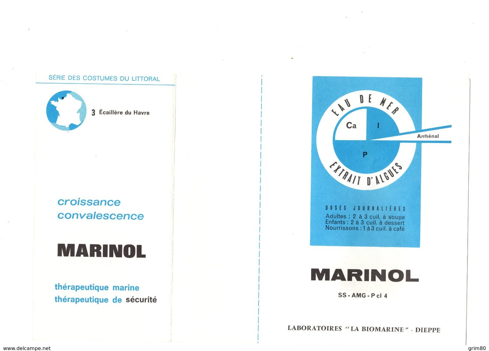 PUBLICITE  LABORATOIRE   MARINOL - Werbung