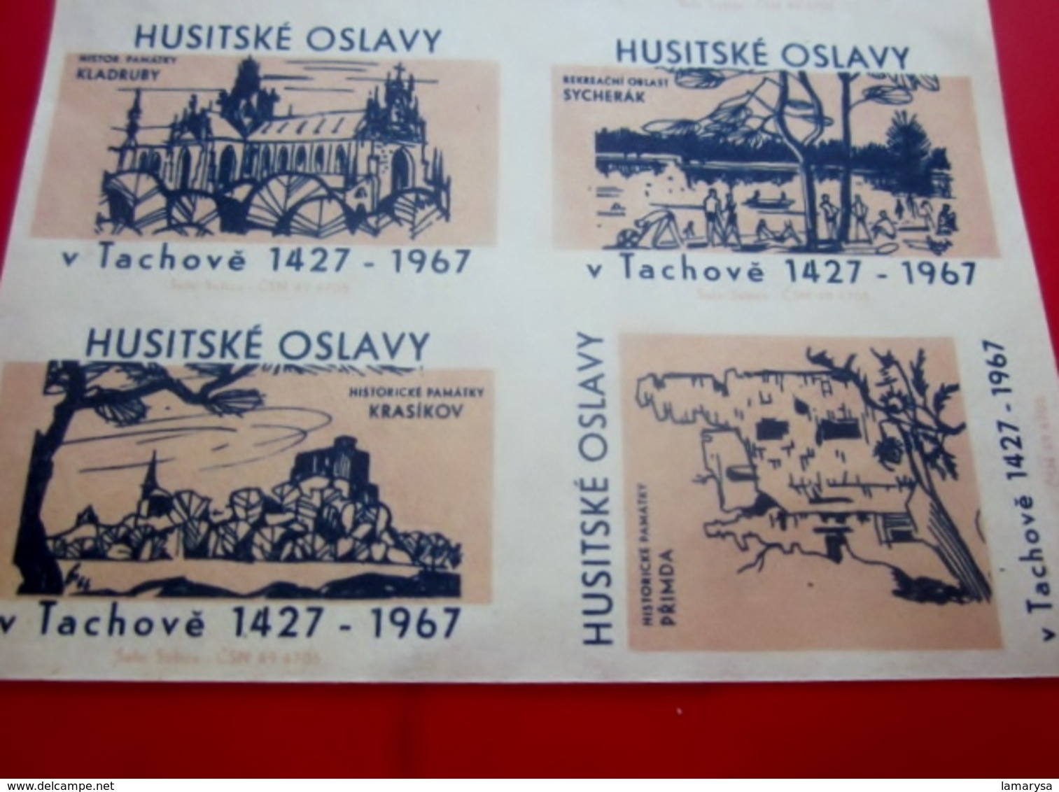 Nálepka ** République Tchèque Husitské Oslavy Tacho PRAHA-Timbres Bloc 10 Vignettes STICKER Aufkleber Thème;Erinnophilie - Cinderellas