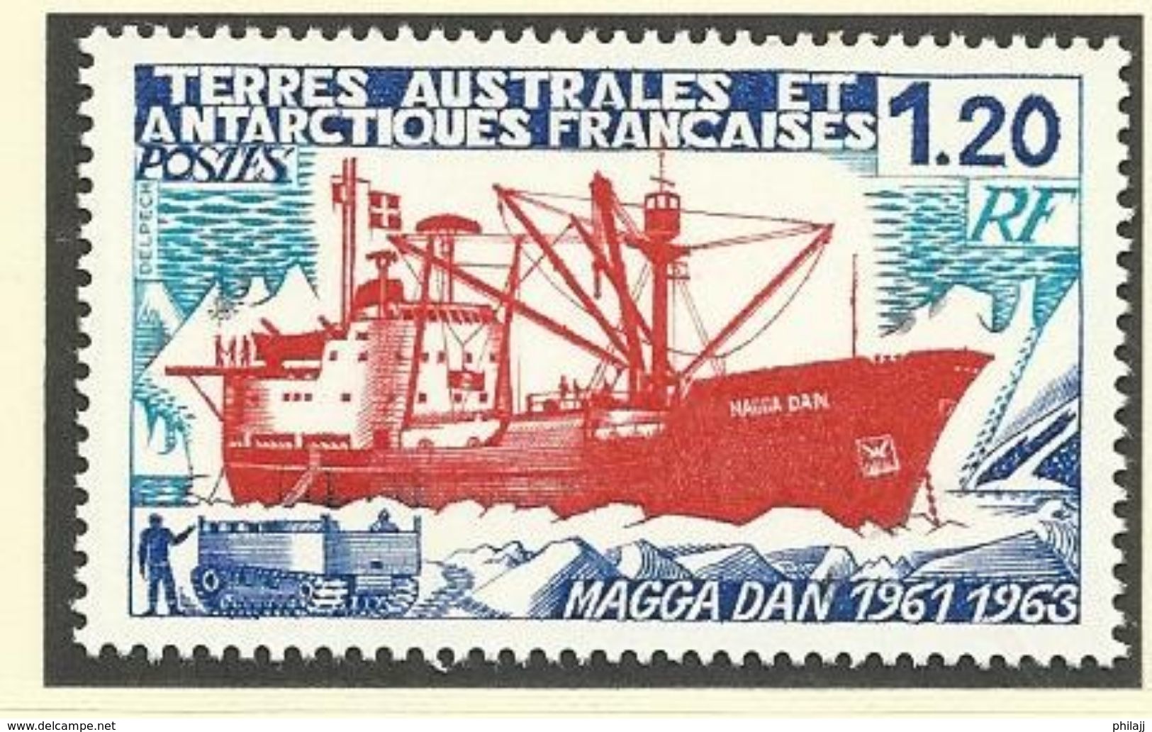 T.A.A.F. 1977  Poste N° 66 "Bateaux- Sujets Divers" ** - Unused Stamps