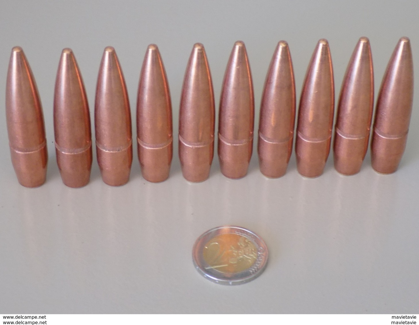 Lot De 10 Ogives Ou Balles Calibre 12.7mm - Armes Neutralisées