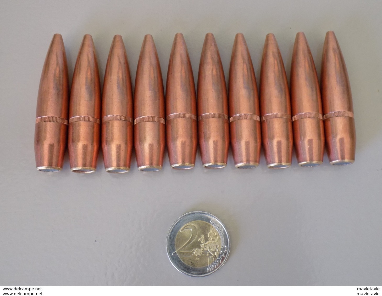 Lot De 10 Ogives Ou Balles Calibre 12.7mm - Armes Neutralisées