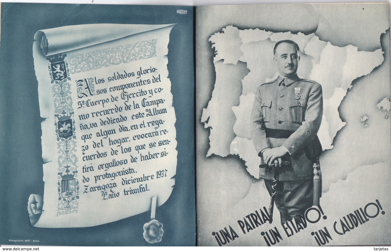 FOLLETO PROPAGANDA DEL 5º CUERPO DE EJERCITO DEL AÑO 1937 DE 48 PÁGINAS (FRANCO) - Spanisch