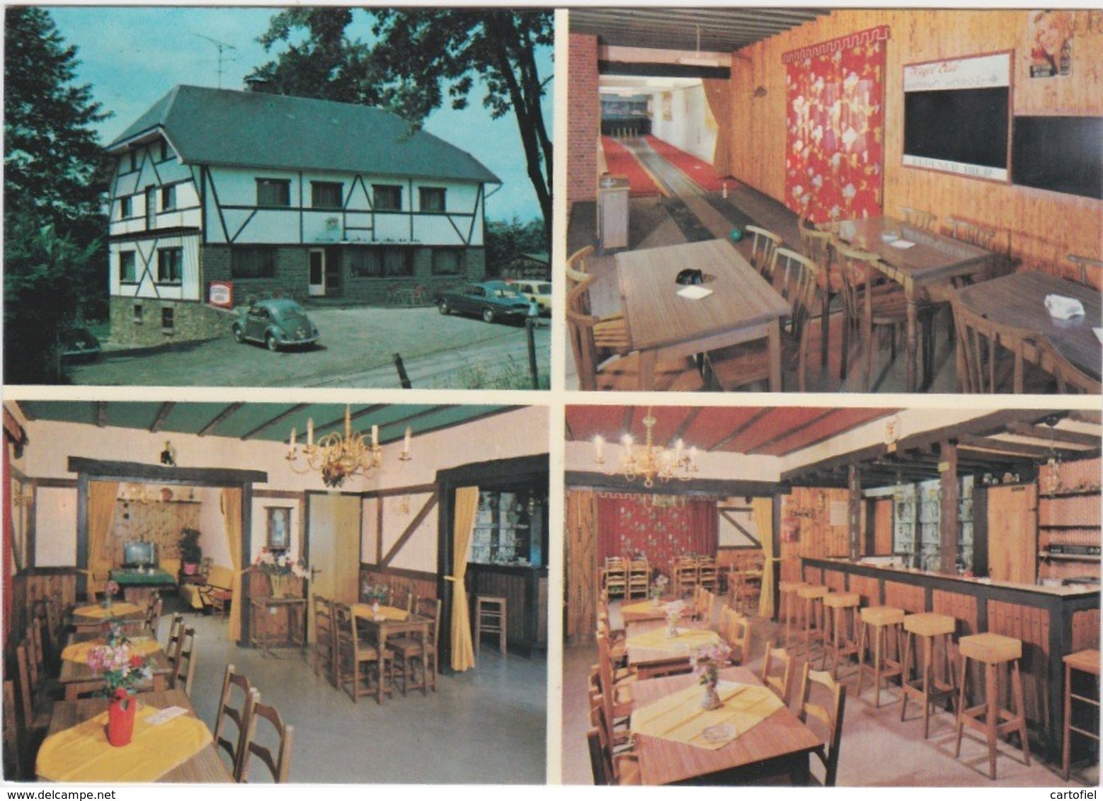 EIBERTINGEN-CAFE-RESTAURANT-JOHANNS-MULTIVUE-AUTO-KEVER-KEGELBAHN-VOYEZ LES 2 SCANS-RARE ! ! ! - Amblève - Amel