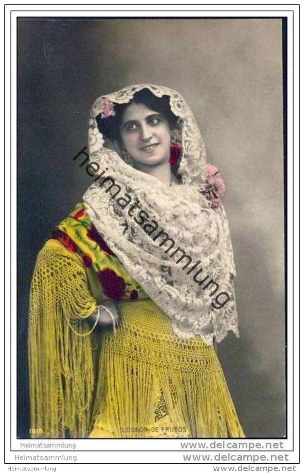 Espana - Leonor De Frutos - Spanische Künstlerin - Foto-AK Handkoloriert Ca. 1910 - Künstler