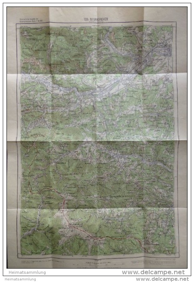 105 Neunkirchen 1953 - Provisorische Ausgabe Der Österreichischen Karte 1:50.000 - Herausgegeben Vom Bundesamt Für Eich- - Maps Of The World