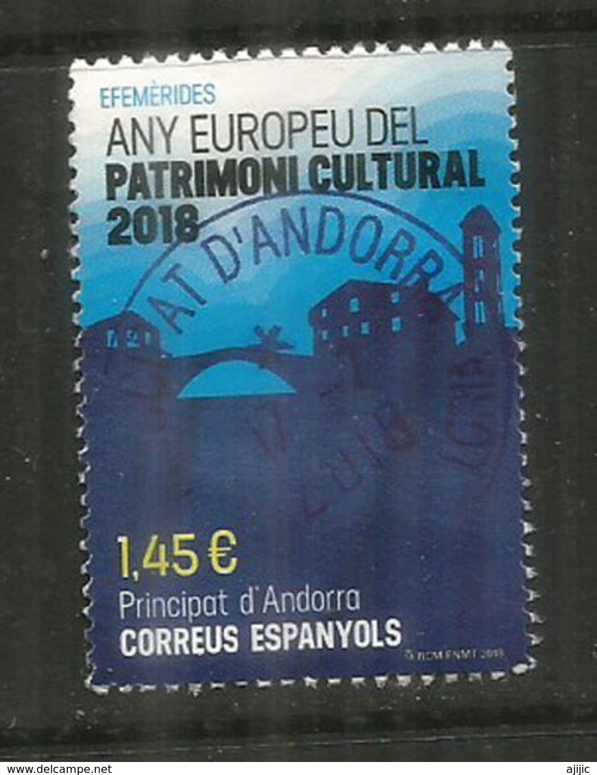 Any Europeu Del Patrimoni Cultural,  Un Timbre Oblitéré, 1 ère Qualité, 2018 . Haute Faciale - Used Stamps