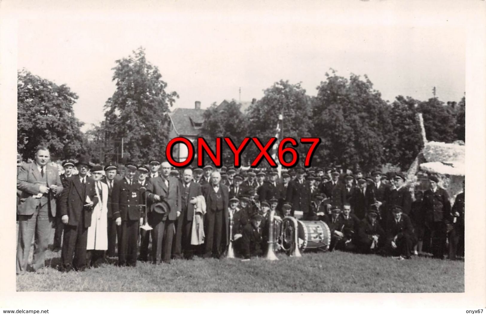 Carte Photo SELESTAT (Bas-Rhin) Rassemblement Hamonie Musique  CORSO FLEURI Photo Lemblé - Selestat