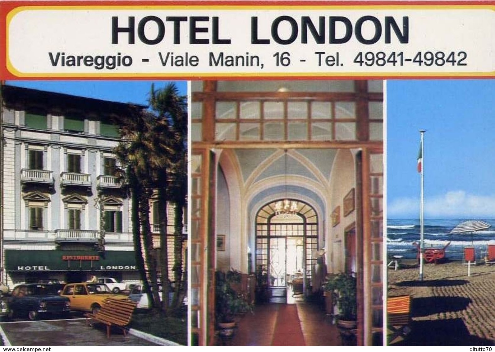 Viareggio - Viale Manin - Hotel London - Formato Grande Non Viaggiata – E 6 - Viareggio