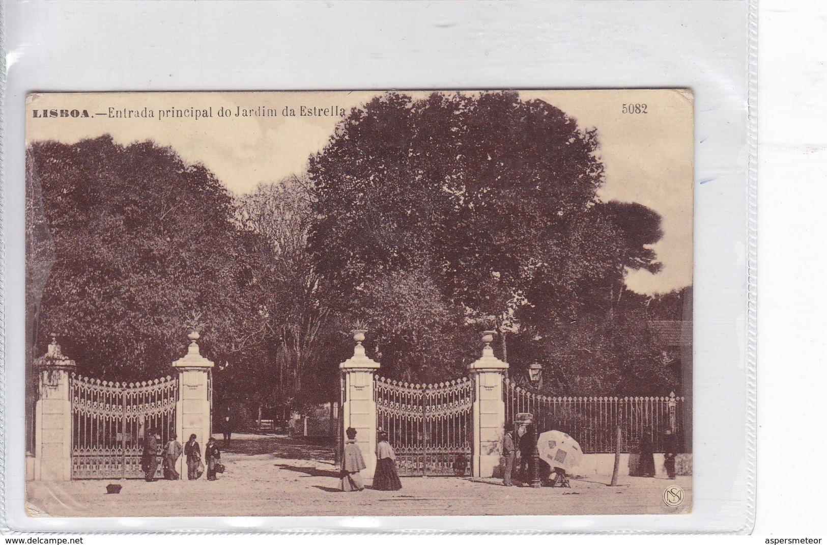 LISBOA. ENTRADA PRINCIPAL DO JARDIM EDA ESTRELLA. S M. VOYAGEE CIRCA 1920.- BLEUP - Lisboa