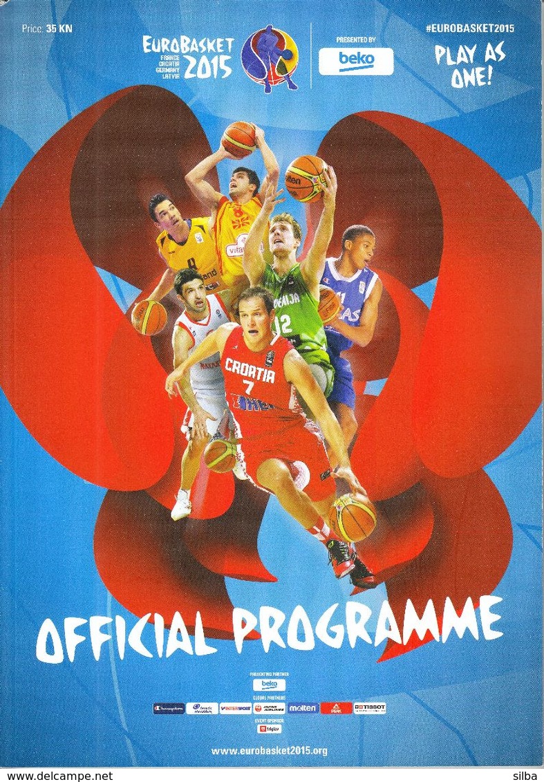 Croatia 2015 / EUROBASKET 2015 / Basketball / Official Programme - Libri