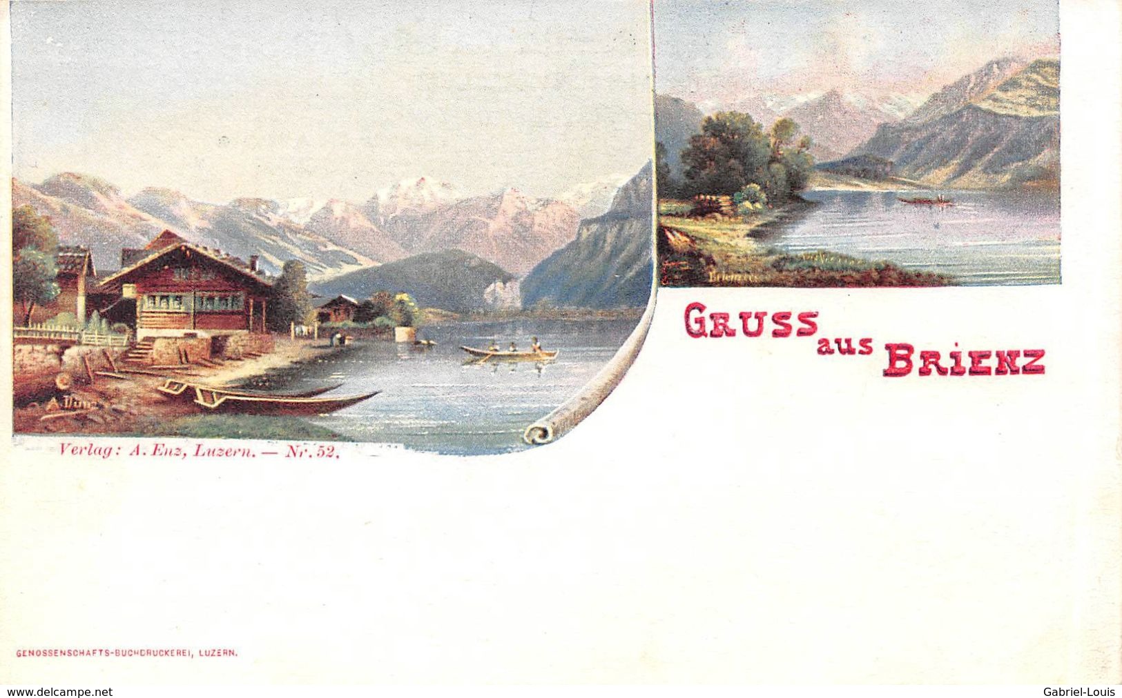 Gruss Aus Brienz - Non écrite - Coupée Sur Le Haut - Brienz