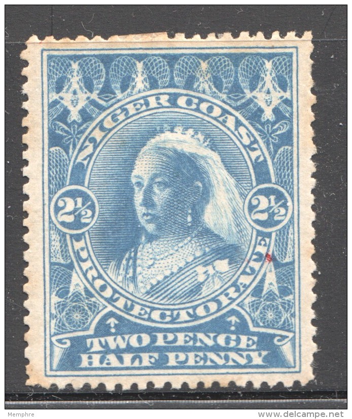 NIGER COAST PROTECTORATE   Victoria 2&frac12;d.  SG 54a MM - Nigeria (...-1960)