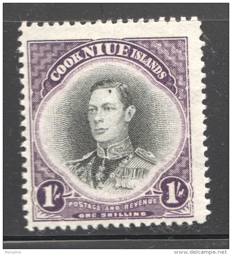 King George VI  1/-  SG 75  UM - Niue