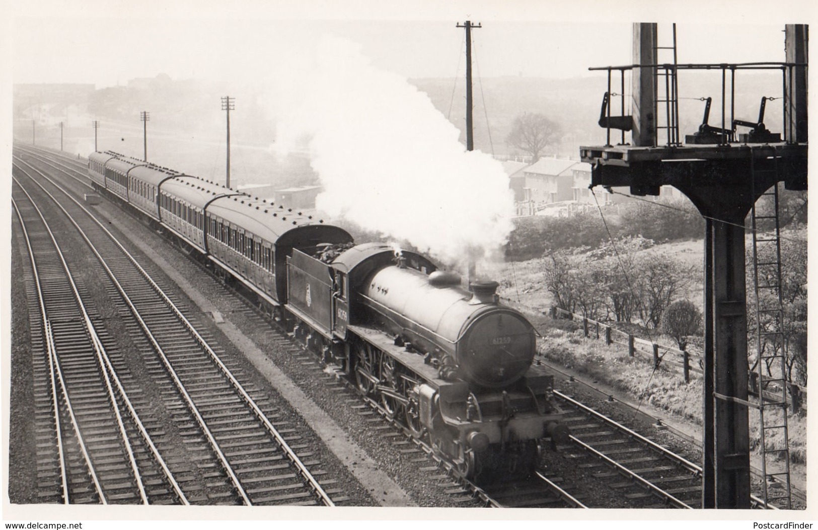 LNER B1 Class No 61259 4-6-0 Killing Beck Cutting Leeds Train Photo - Trains